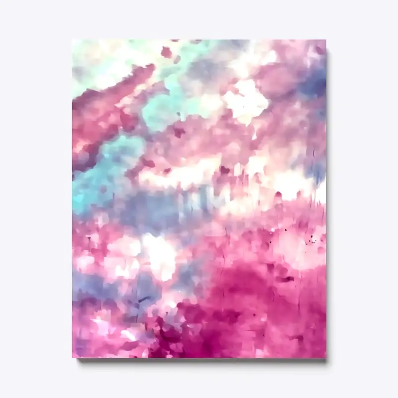 Ice Dyed Fuchsia and Blue