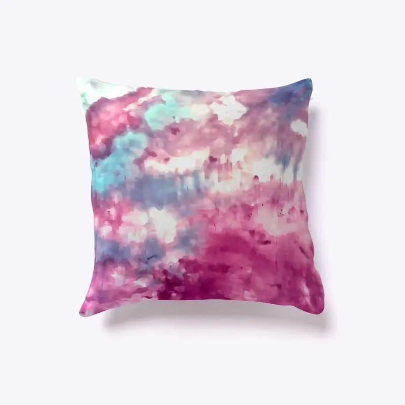 Ice Dyed Fuchsia and Blue